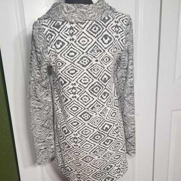 Scarf Neck Tunic Sweater - Picture 2 of 3